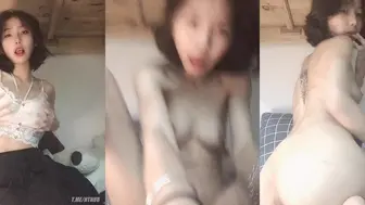 纹身妹在学校宿舍里自慰