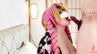 [糖心Vlog]【cosplay】顶级cos蜜璃圣体 爆操喷水体质白丝吊带 - 星野兔